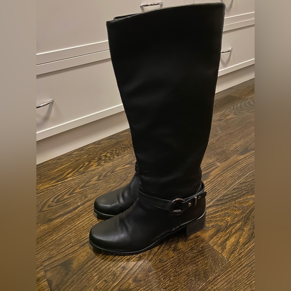 Stuart Weitzman tall boots, size 10, black leather